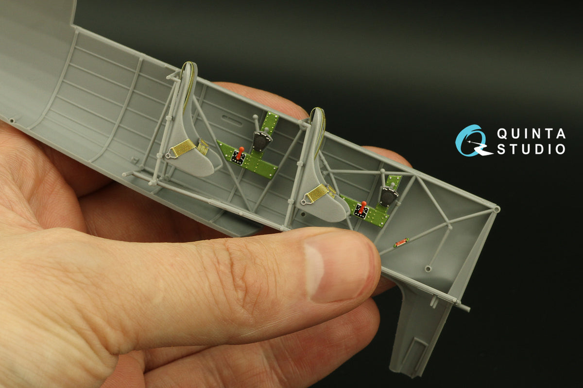 Stearman PT-13/N2S-2/5 Kaydet 3D-Printed coloured Interior on decal paper (designed to be used with ICM UA UK kits)