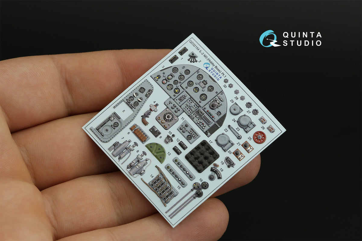 Ilyushin IL-2M3 3D-Printed coloured Interior on decal paper (designed to be used with Hobby Boss kits)
