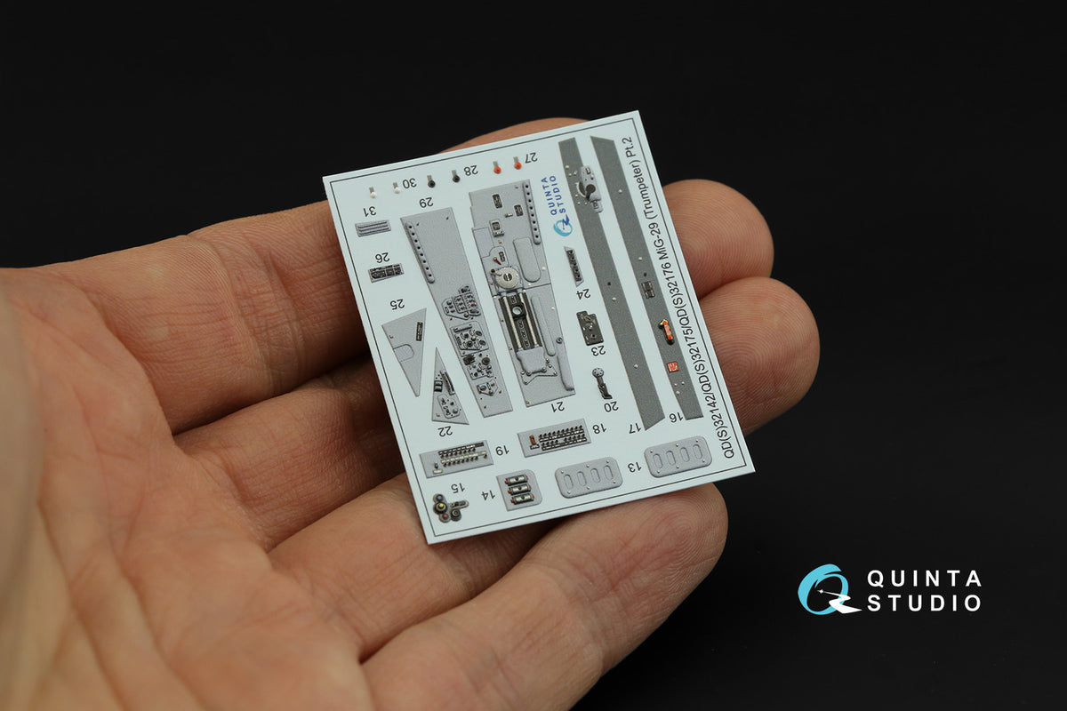 Mikoyan MiG-29A NATO service 3D-Printed coloured Interior on decal paper (designed to be used with Trumpeter kits)
