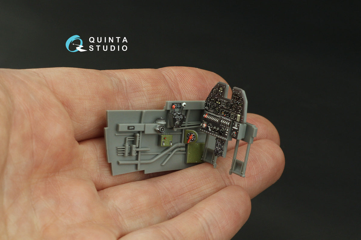Curtiss P-40N late 3D-Printed coloured Interior on decal paper (designed to be used with Eduard and Hasegawa kits)