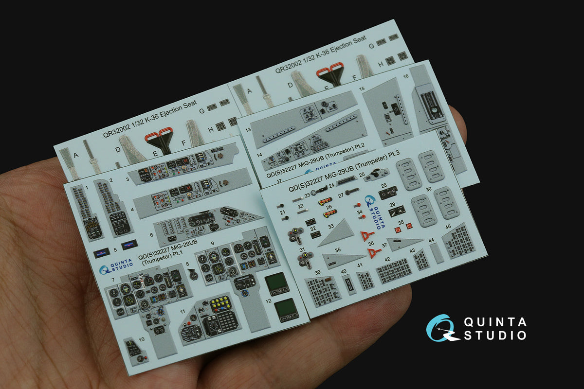 Mikoyan MiG-29UB 3D-Printed & coloured Interior (designed to be used with Trumpeter kits)