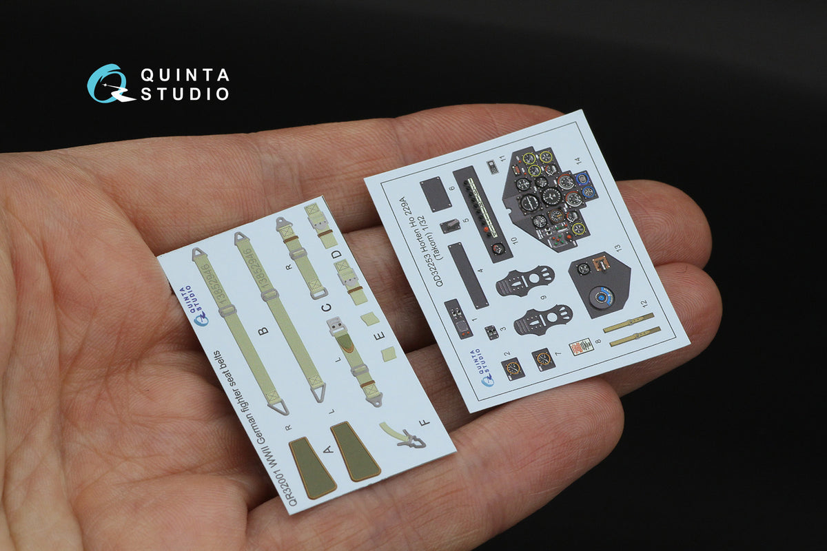 Horten Ho-229A 3D-Printed & coloured Interior on decal paper (designed to be used with Takom Wings kits)