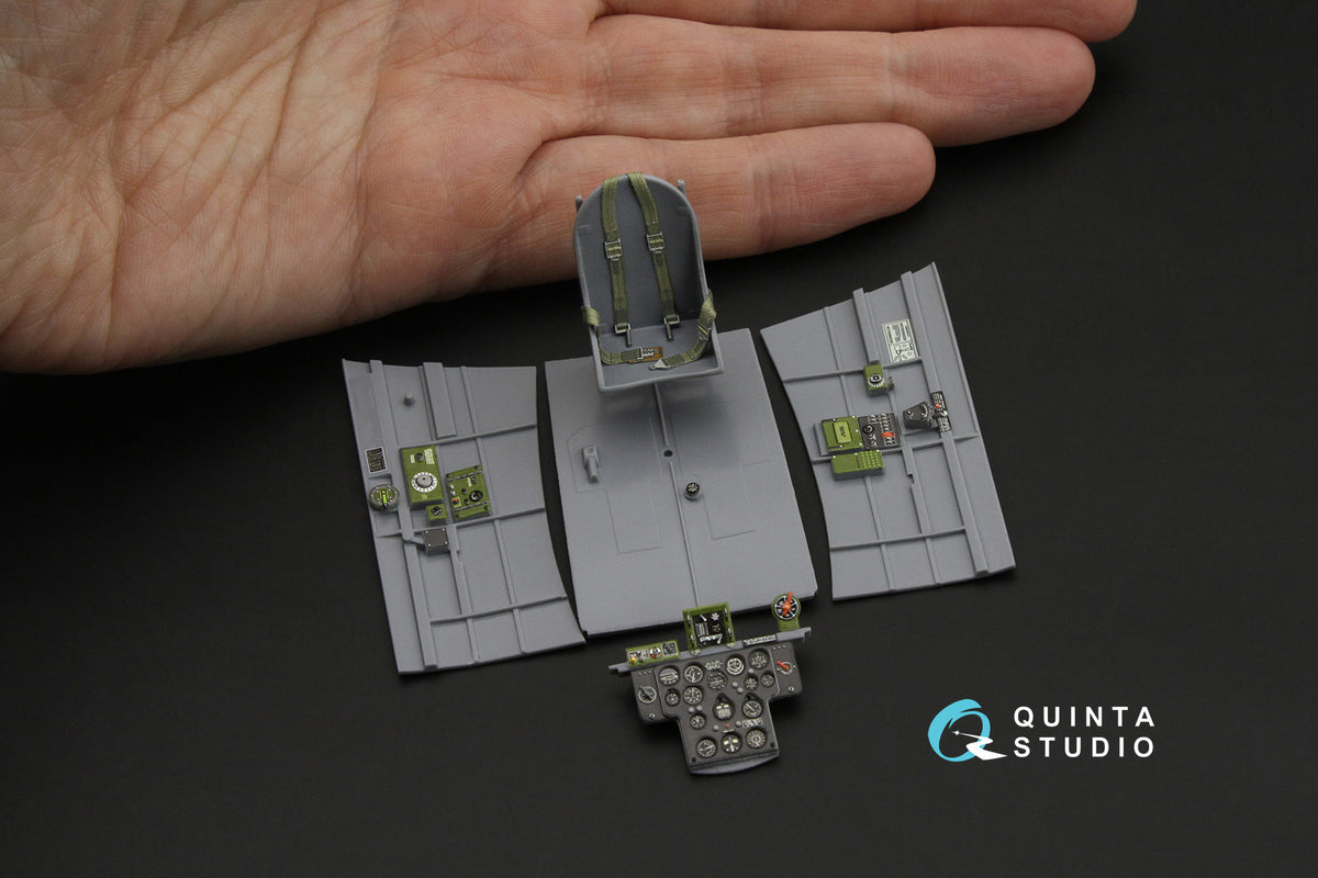 Curtiss H-75 Hawk 3D-Printed & coloured Interior on decal paper(designed to be used with Special Hobby kits)