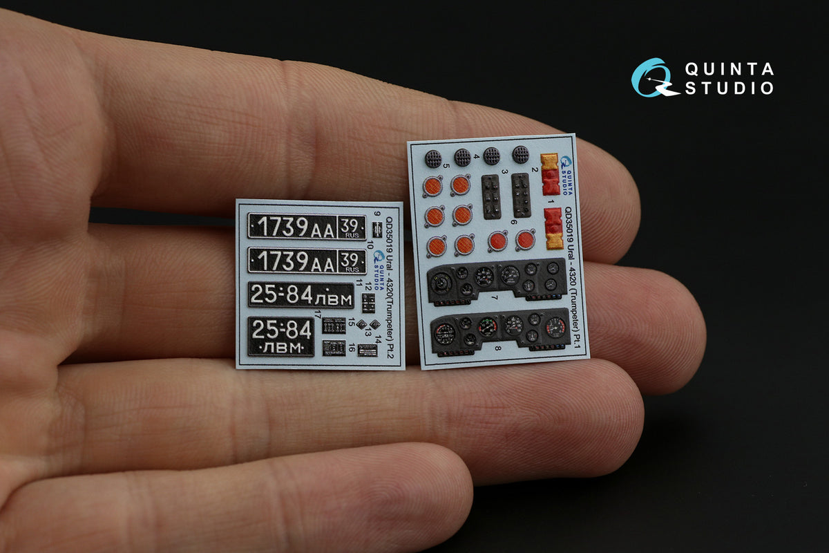 Ural-4320 3D-Printed coloured Interior on decal paper (designed to be used with Trumpeter kits)