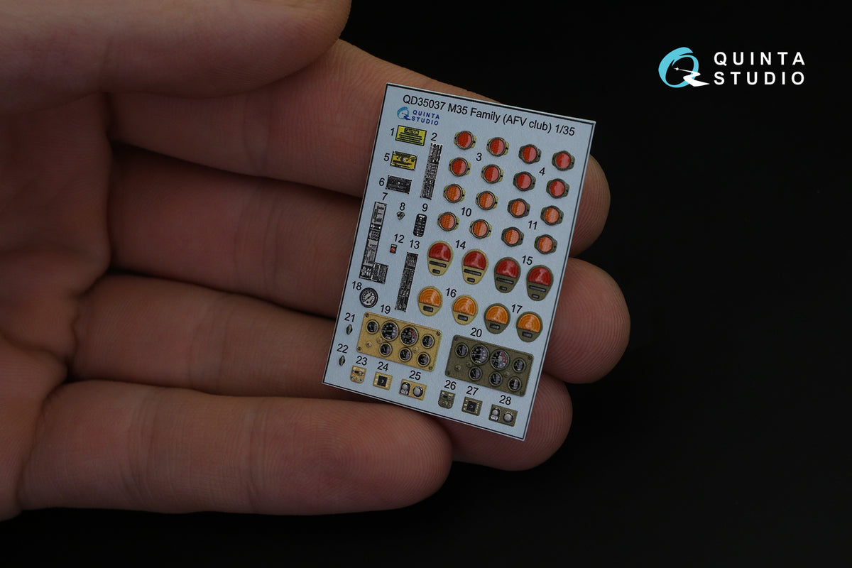 M35 Family 3D-Printed coloured Interior on decal paper (designed to be used with AFV Club kits)