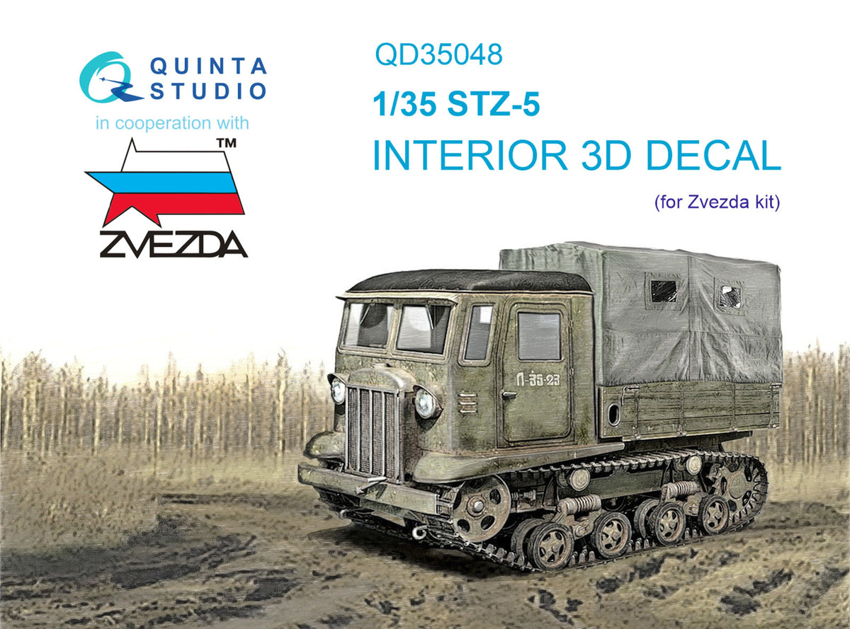 STZ-5 3D-Printed coloured Interior on decal paper (designed to be used with Zvezda kits)