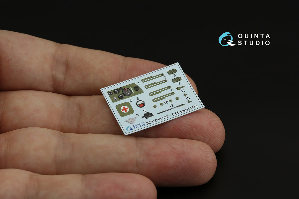 STZ-5 3D-Printed coloured Interior on decal paper (designed to be used with Zvezda kits)
