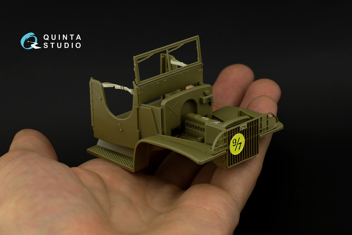 GMC CCKW 353 (designed to be used with open cab kits) 3D-Printed coloured Interior on decal paper (designed to be used with Tamiya kits)