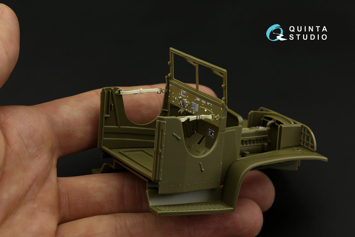 GMC CCKW 353 (designed to be used with open cab kits) 3D-Printed coloured Interior on decal paper (designed to be used with Tamiya kits)