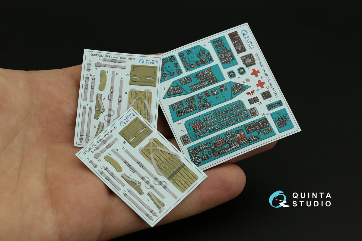 Mil Mi-8MT 3D-Printed coloured Interior on decal paper (designed to be used with Trumpeter kits)
