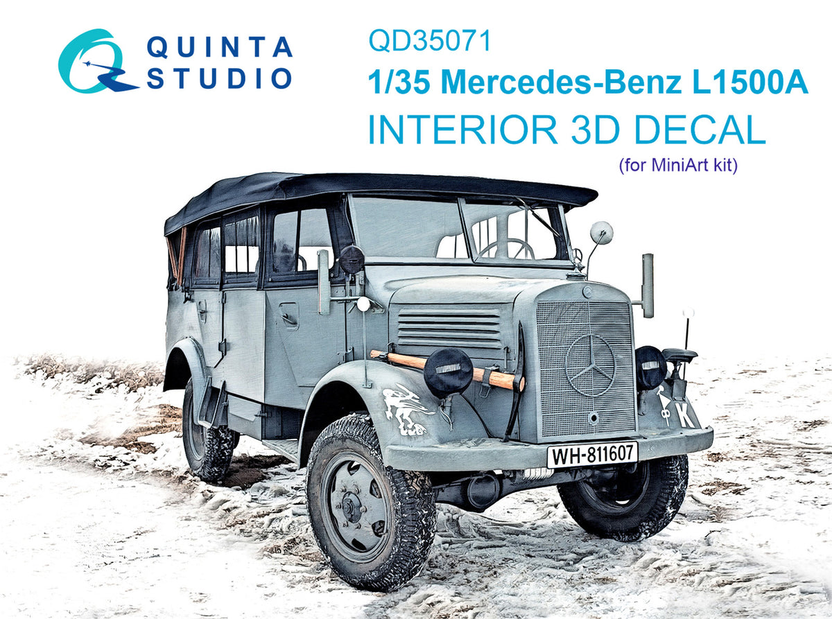 Mercedes-Benz L1500A 3D-Printed coloured Interior on decal paper (designed to be used with MiniArt kits)