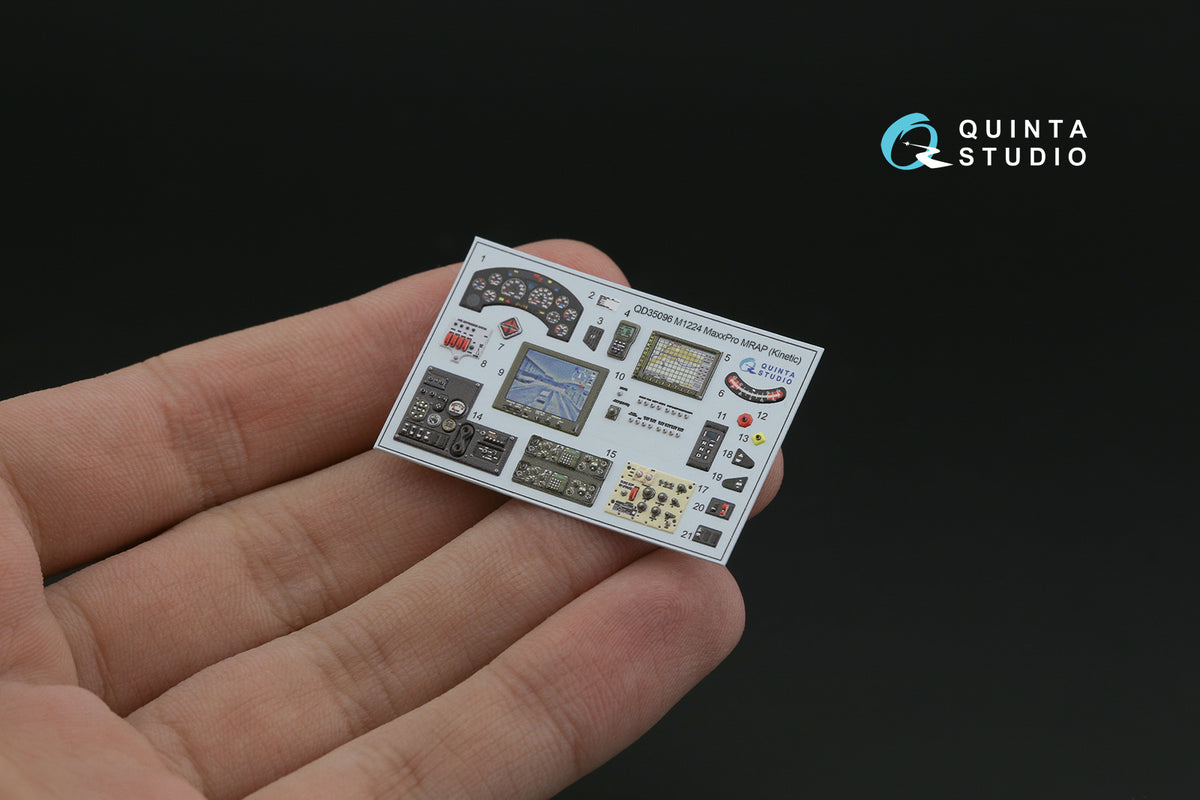 4x4 MRAP Truck 3D-Printed coloured Interior on decal paper (designed to be used with Kinetic Model kits)