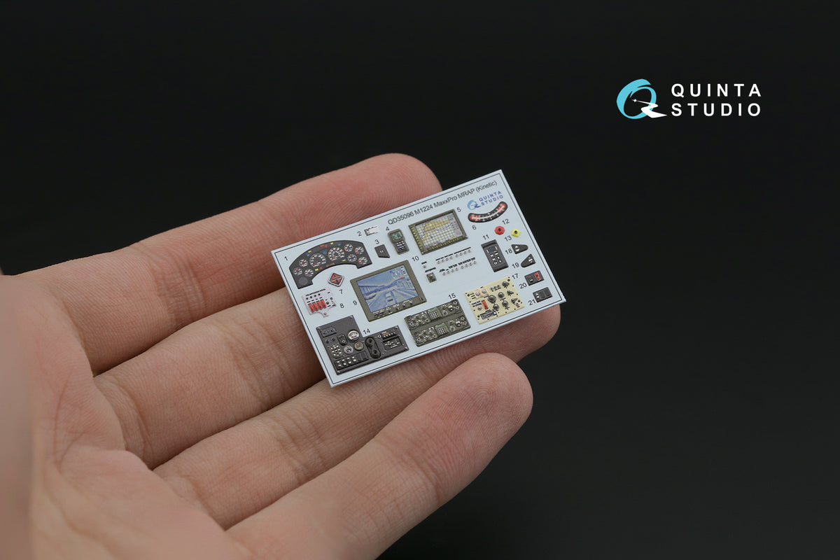 4x4 MRAP Truck 3D-Printed coloured Interior on decal paper (designed to be used with Kinetic Model kits)