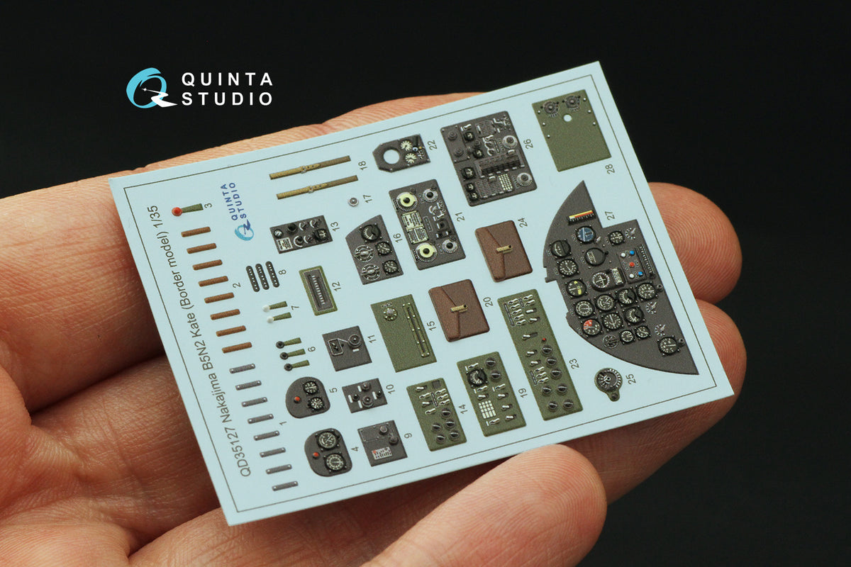 Nakajima B5N2 Kate 3D-Printed coloured Interior on decal paper (designed to be used with Border Model kits)