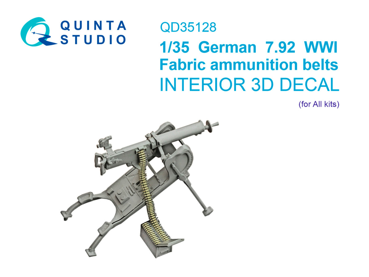 German 7.92 Fabric ammunition belts (3D-Printed)(all kits)