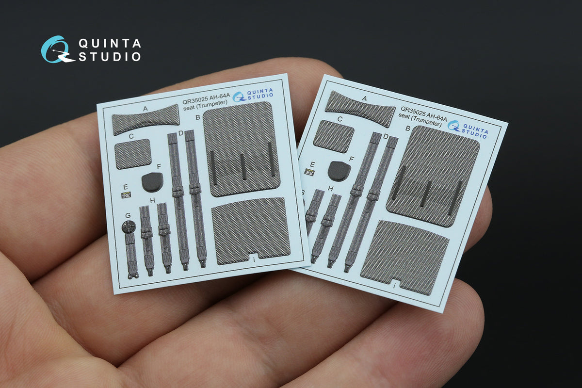 Bell/Boeing AH-64A 3D-Printed coloured Interior on decal paper (designed to be used with Trumpeter kits)