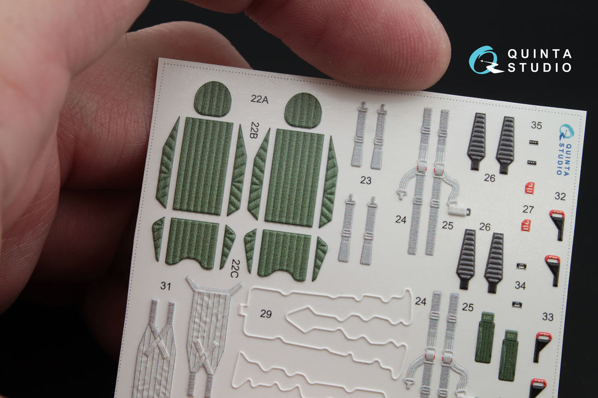 Yakovlev Yak-140 3D-Printed coloured Interior on decal paper (designed to be used with Zvezda kits) (reissued QD48007-Pro)