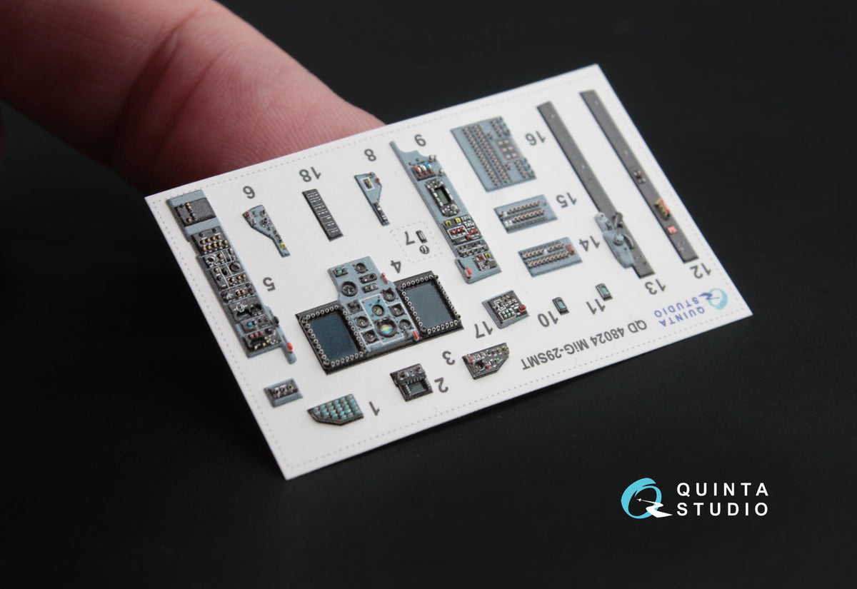Mikoyan MiG-29SMT (9-19) 3D-Printed coloured Interior on decal paper (designed to be used with Great Wall Hobby kits)