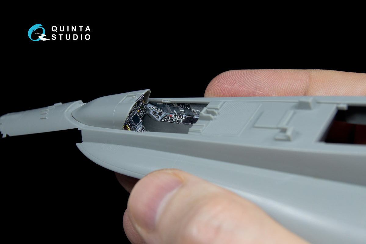 McDonnell-Douglas F/A-18C (early) 3D-Printed coloured Interior on decal paper (designed to be used with Kinetic Model kits)