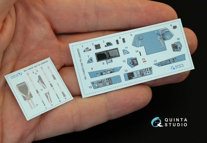 Sukhoi Su-35S 3D-Printed coloured Interior on decal paper (designed to be used with Great Wall Hobby kits)