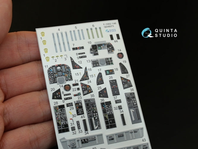 Republic F-105G Thunderchief 3D-Printed coloured Interior on decal paper (designed to be used with Hobby Boss kits)