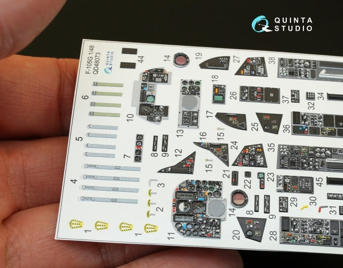 Republic F-105G Thunderchief 3D-Printed coloured Interior on decal paper (designed to be used with Hobby Boss kits)