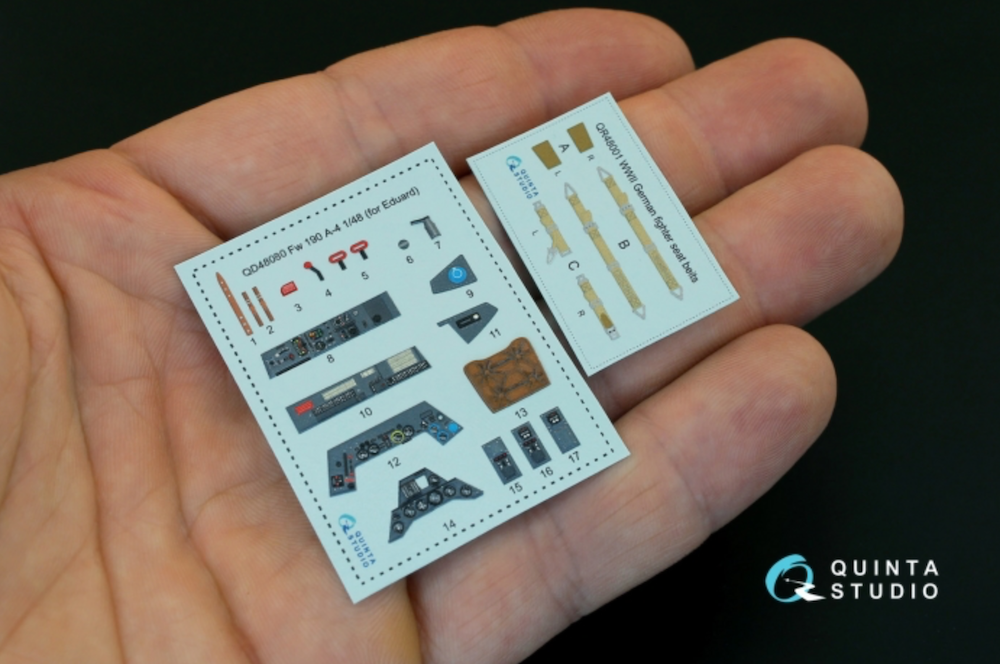 Focke-Wulf Fw-190A-4 3D-Printed coloured Interior on decal paper (designed to be used with Eduard kits)