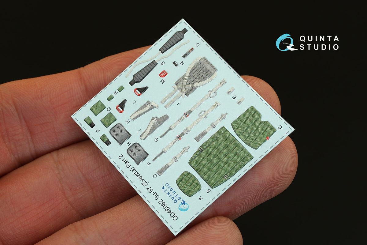 Sukhoi Su-57 Frazor (Felon) 3D-Printed coloured Interior on decal paper (designed to be used with Zvezda kits)