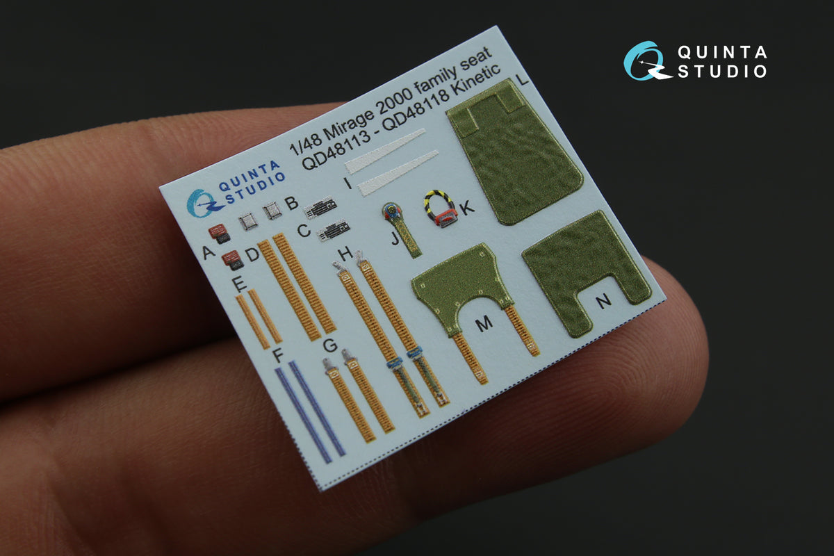Dassault_Mirage 2000-5 3D-Printed coloured Interior on decal paper (designed to be used with Kinetic Model kits)
