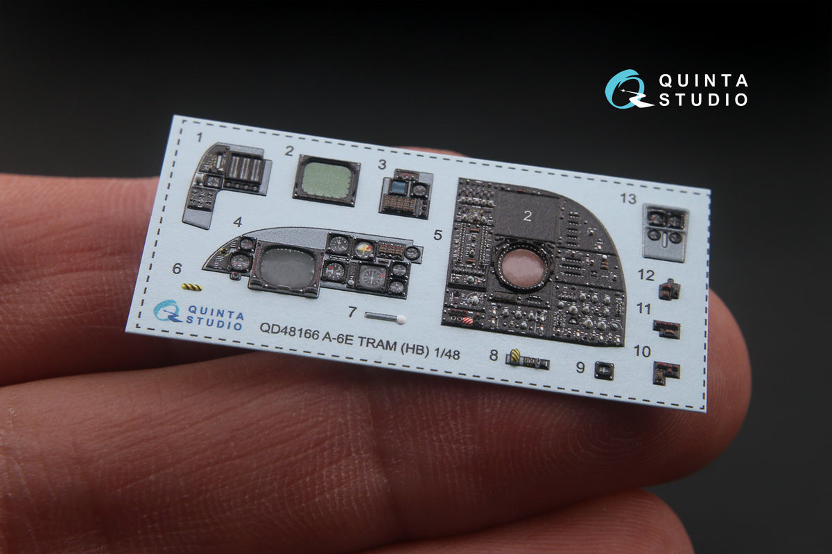 Grumman A-6E TRAM Intruder 3D-Printed coloured Interior on decal paper (designed to be used with Hobby Boss kits)