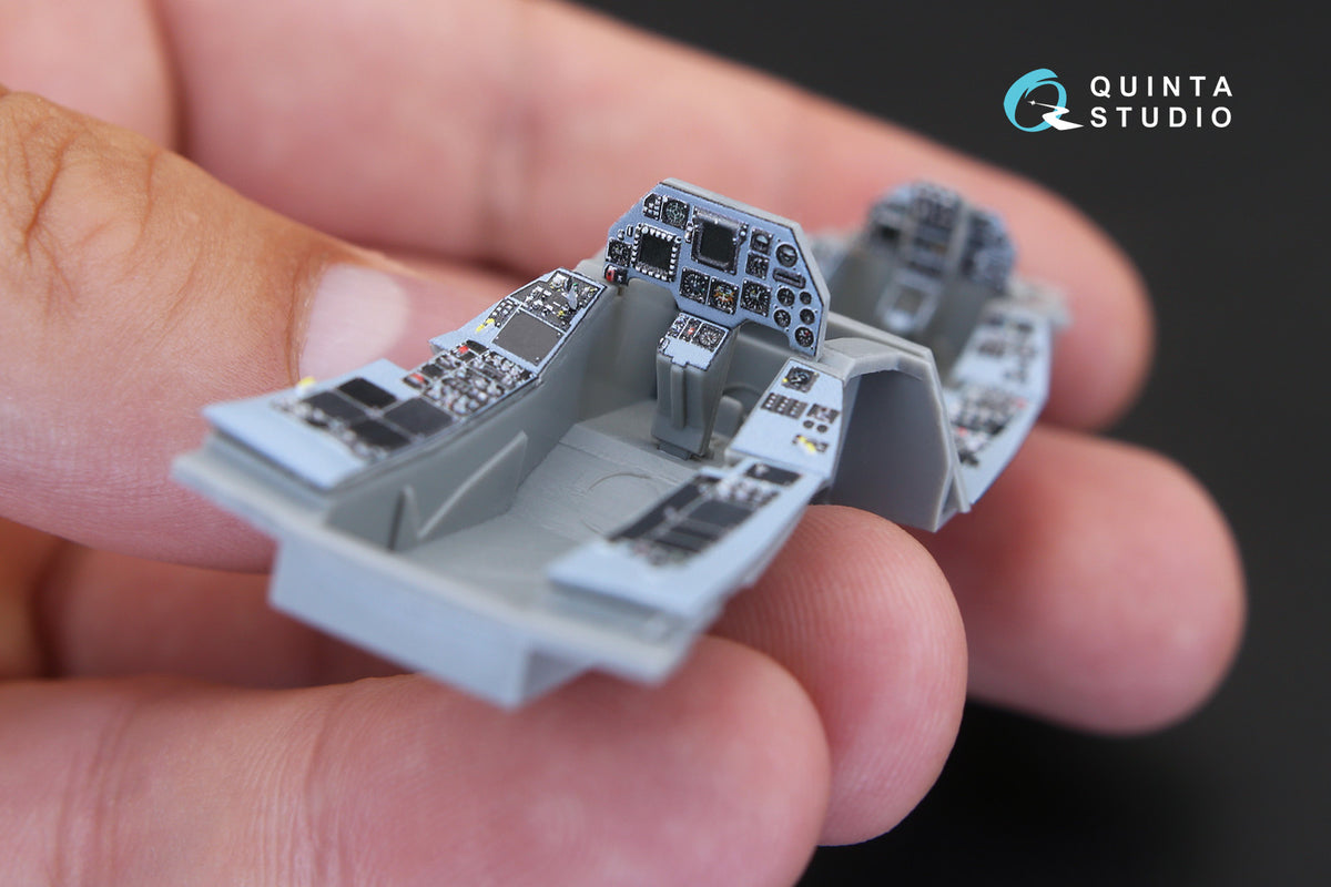 General-Dynamics F-16B 3D-Printed coloured Interior on decal paper (designed to be used with Kinetic Model kits)