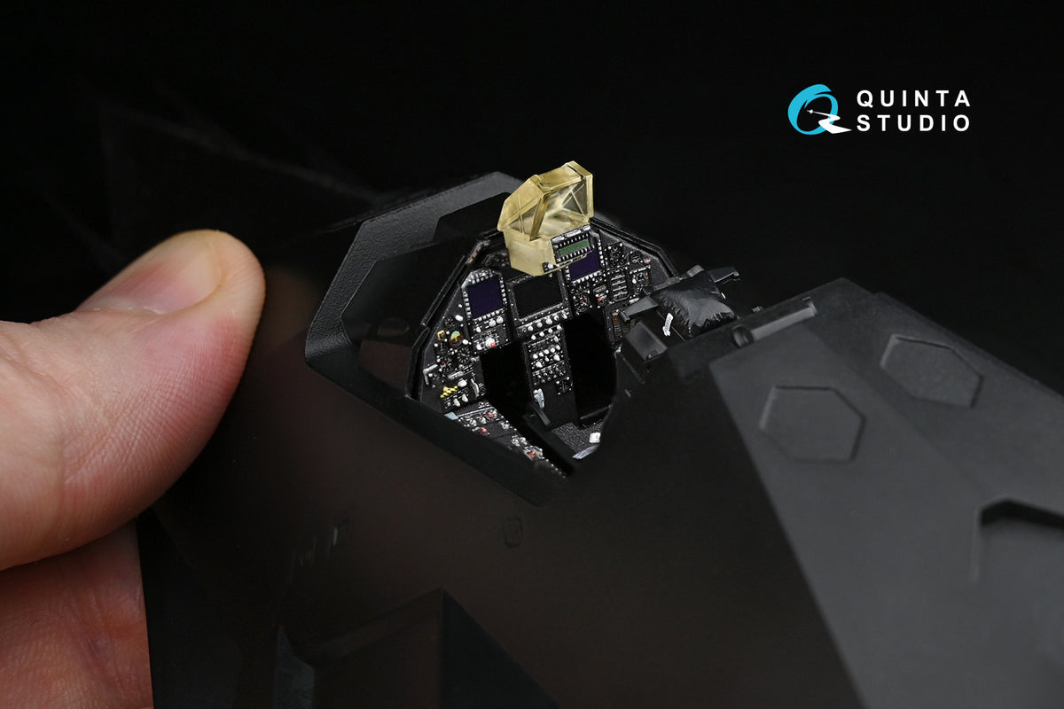 Lockheed F-117A Nighthawk 3D-Printed coloured Interior on decal paper (designed to be used with Tamiya kits)