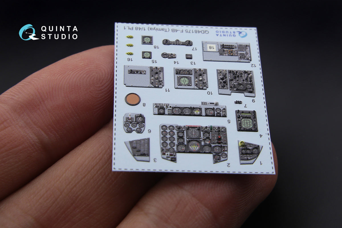 McDonnell F-4B Phantom 3D-Printed coloured Interior on decal paper (designed to be used with Tamiya kits)