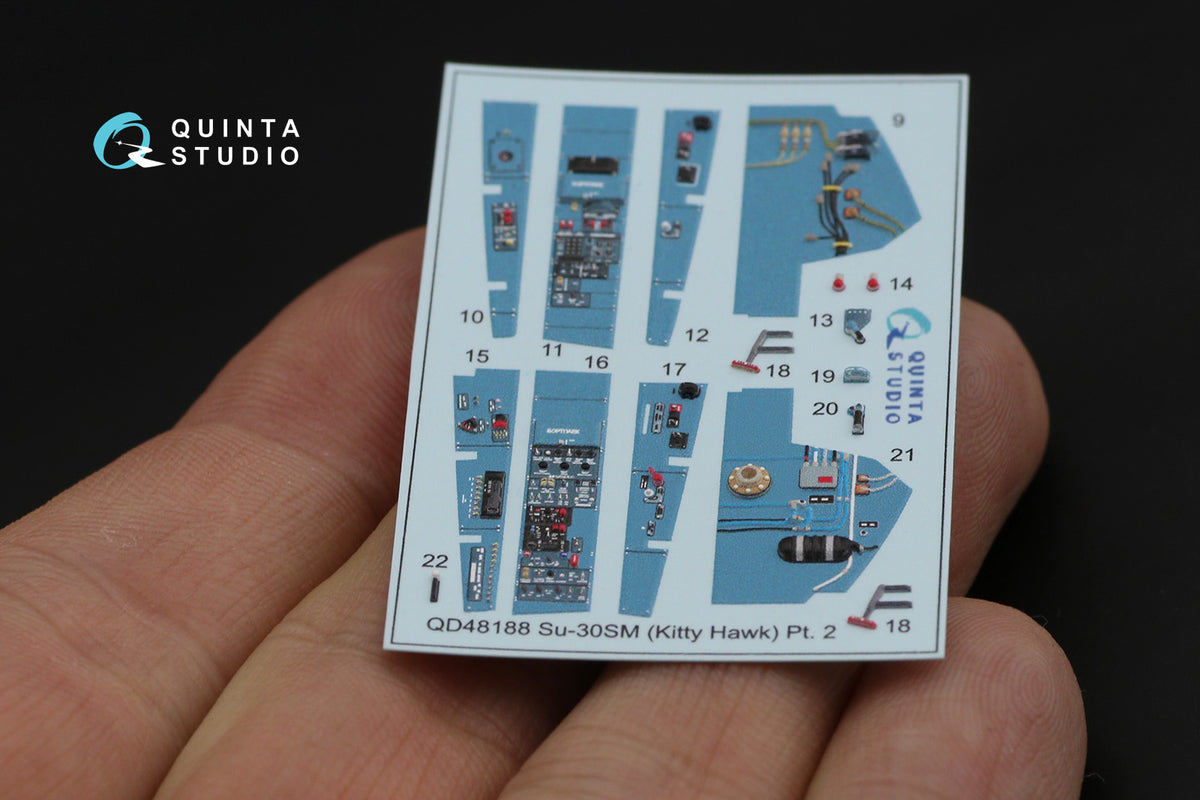Sukhoi Su-30SM 3D-Printed coloured Interior on decal paper (designed to be used with Kitty Hawk Models Models and Zimi Model kits)