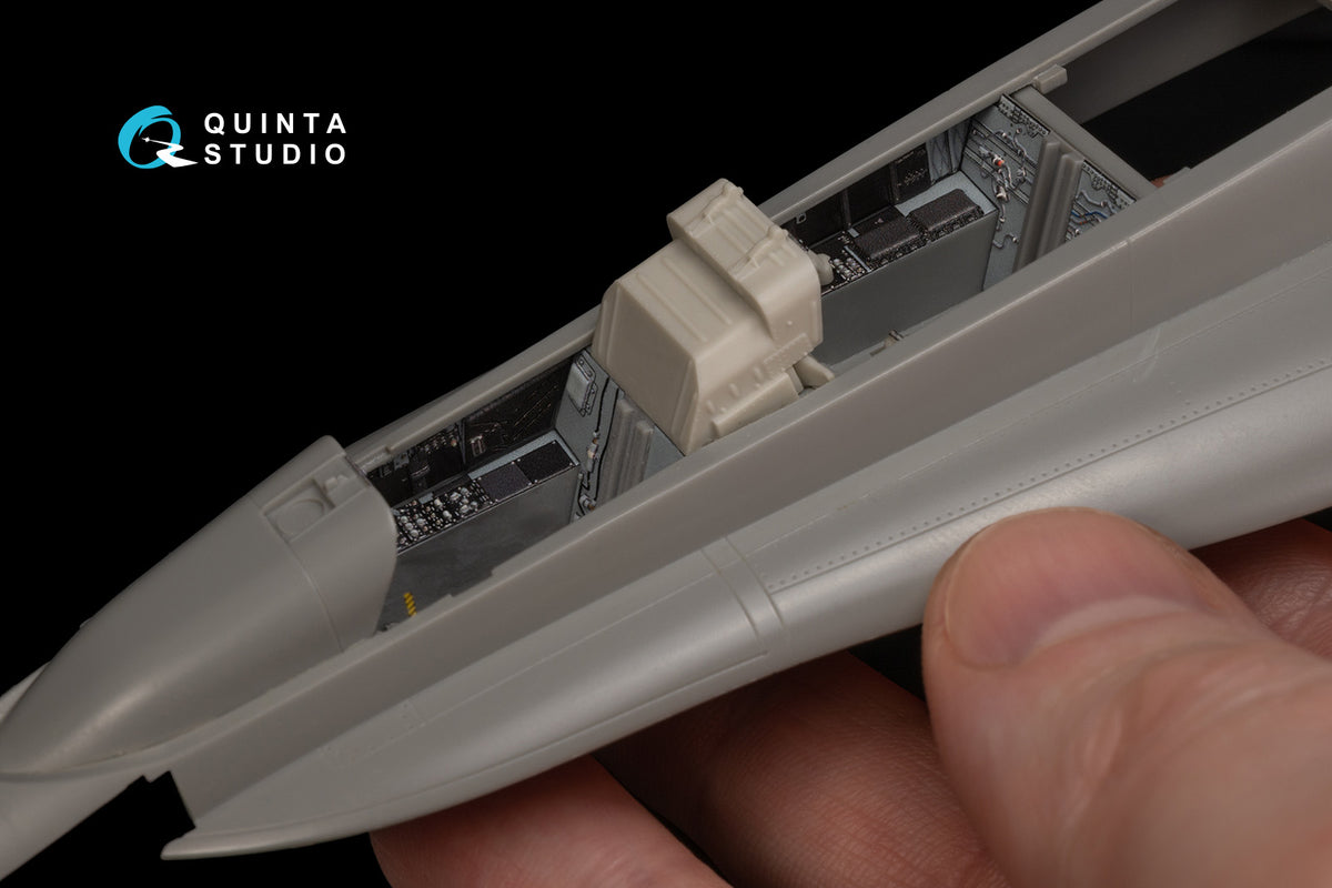 McDonnell-Douglas F/A-18D Hornet Late 3D-Printed coloured Interior on decal paper with resin parts (designed to be used with Kinetic Model kits)