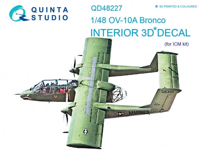 North-American/Rockwell OV-10A Bronco 3D-Printed coloured Interior on decal paper (designed to be used with ICM UA UK kits)