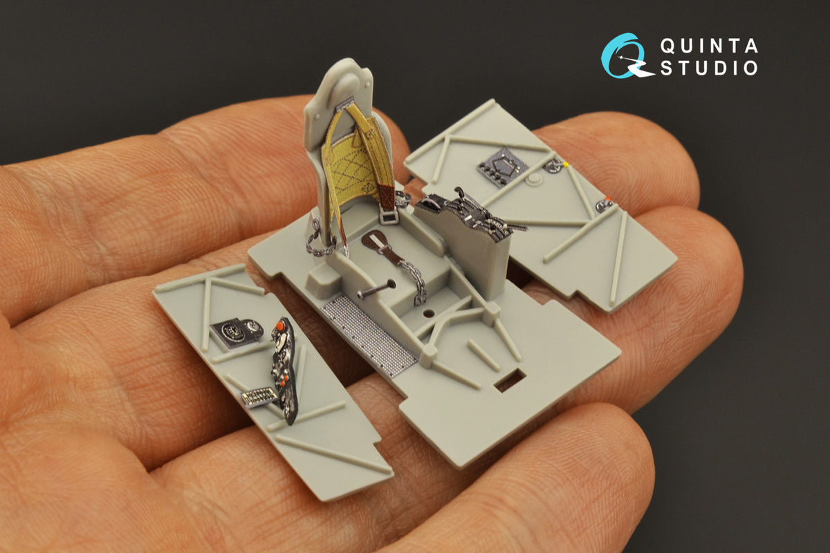 Fiat CR.42 Falco 3D-Printed coloured Interior on decal paper (designed to be used with Italeri kits)