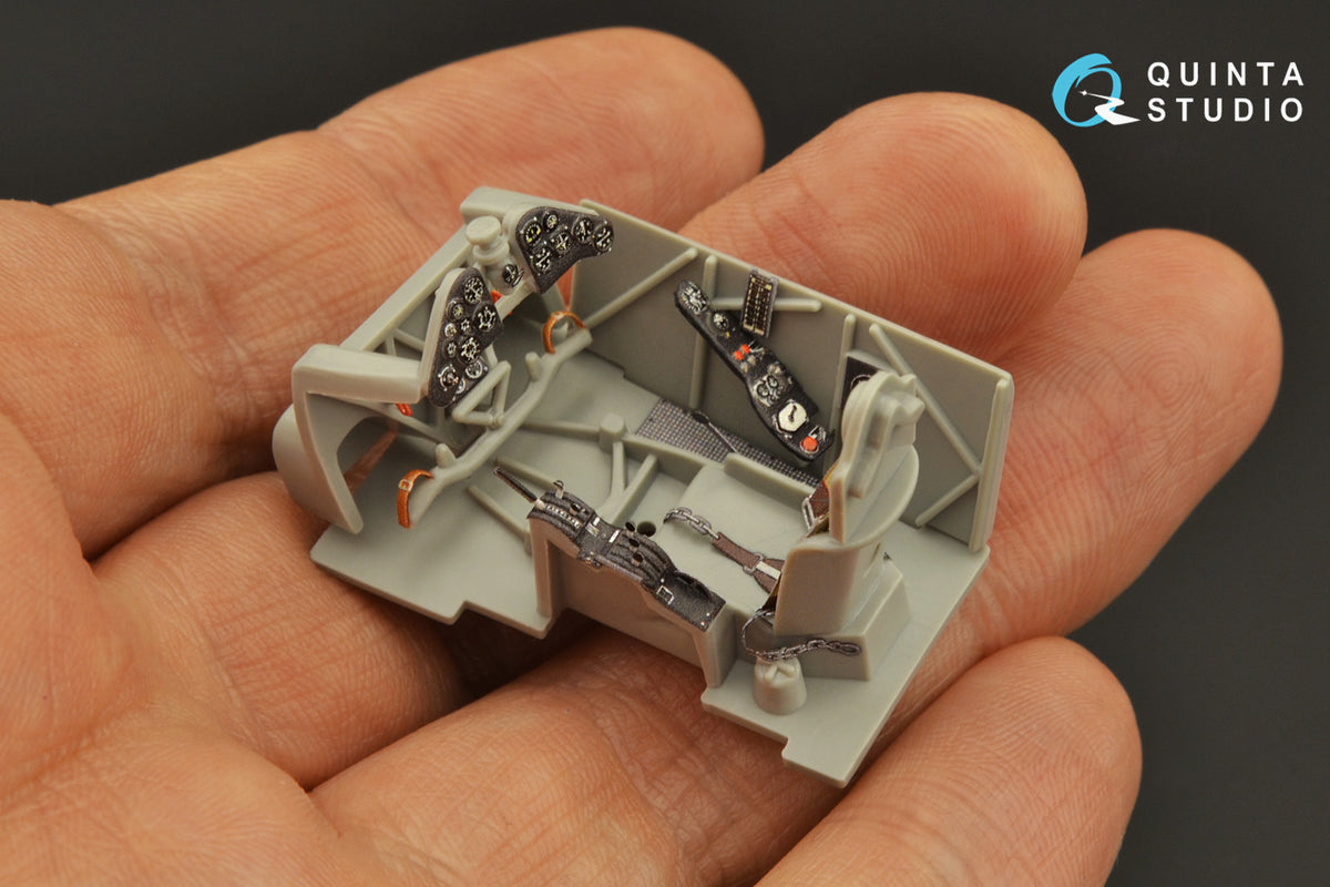 Fiat CR.42 Falco 3D-Printed coloured Interior on decal paper (designed to be used with Italeri kits)
