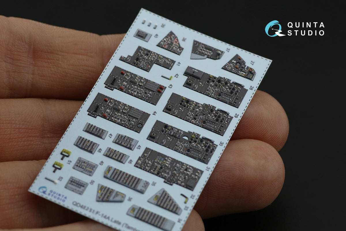 Grumman F-14A Tomcat Late version 3D-Printed coloured Interior on decal paper (designed to be used with Tamiya kits)(Code number was changed from QD48222)