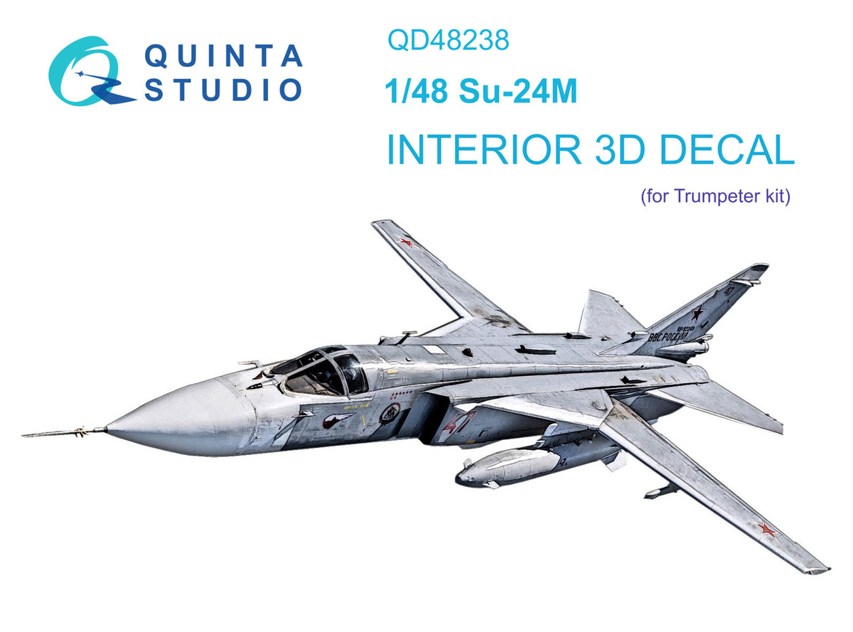Sukhoi Su-24M 3D-Printed coloured Interior on decal paper (designed to be used with Trumpeter kits)