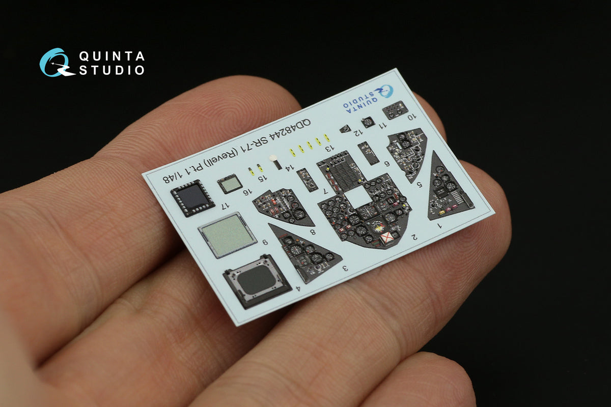 Lockheed SR-71A Blackbird 3D-Printed coloured Interior on decal paper (designed to be used with Revell kits)
