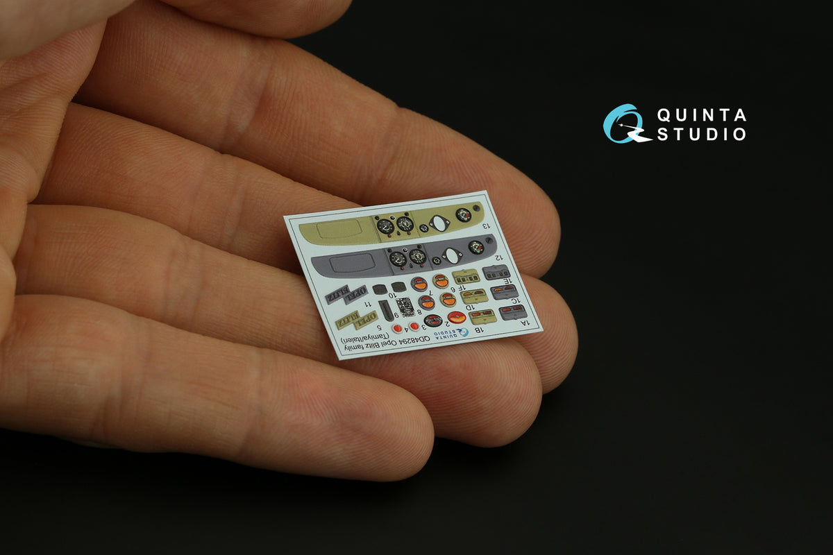 Opel Blitz family 3D-Printed coloured Interior on decal paper (designed to be used with Tamiya/Italeri kits)