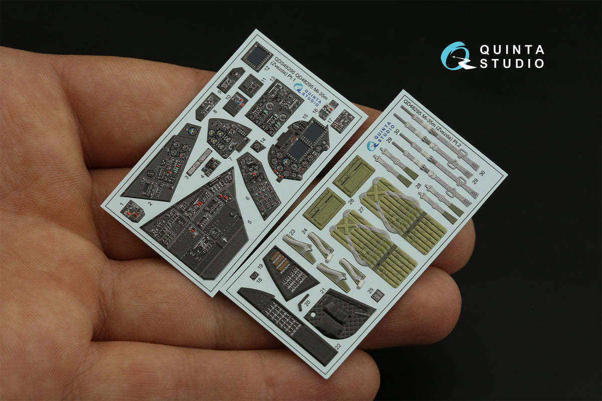 Mil Mi-35M 3D-Printed coloured Interior on decal paper (designed to be used with Zvezda kits)