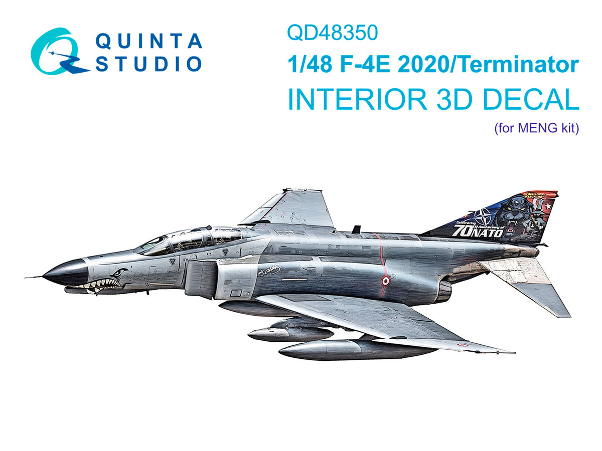 McDonnell F-4E 2020 Terminator 3D-Printed & coloured Interior on decal paper (designed to be used with Meng Model kits)