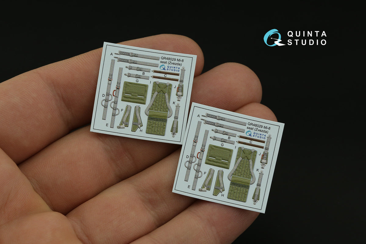 Mil Mi-17 (Mi-8MT Export version) 3D-Printed coloured Interior on decal paper (designed to be used with Zvezda kits)