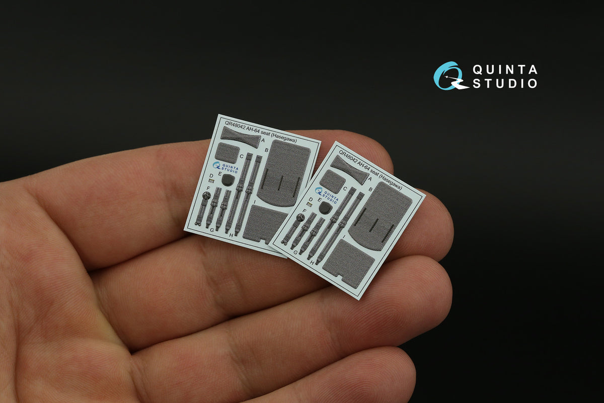 Bell/Boeing AH-64D 3D-Printed coloured Interior on decal paper (designed to be used with Hasegawa kits)