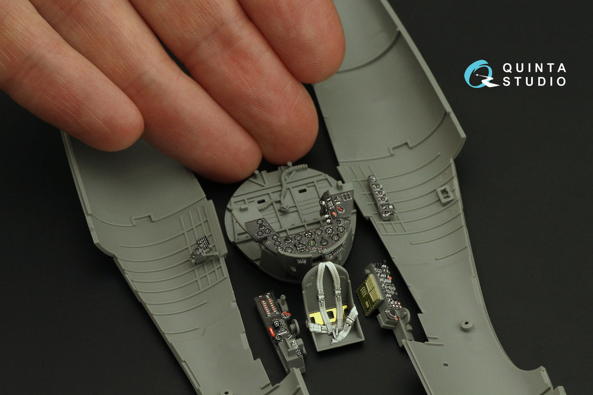 Vought F4U-1A Corsair 3D-Printed coloured Interior on decal paper (designed to be used with Magic Factory kits)