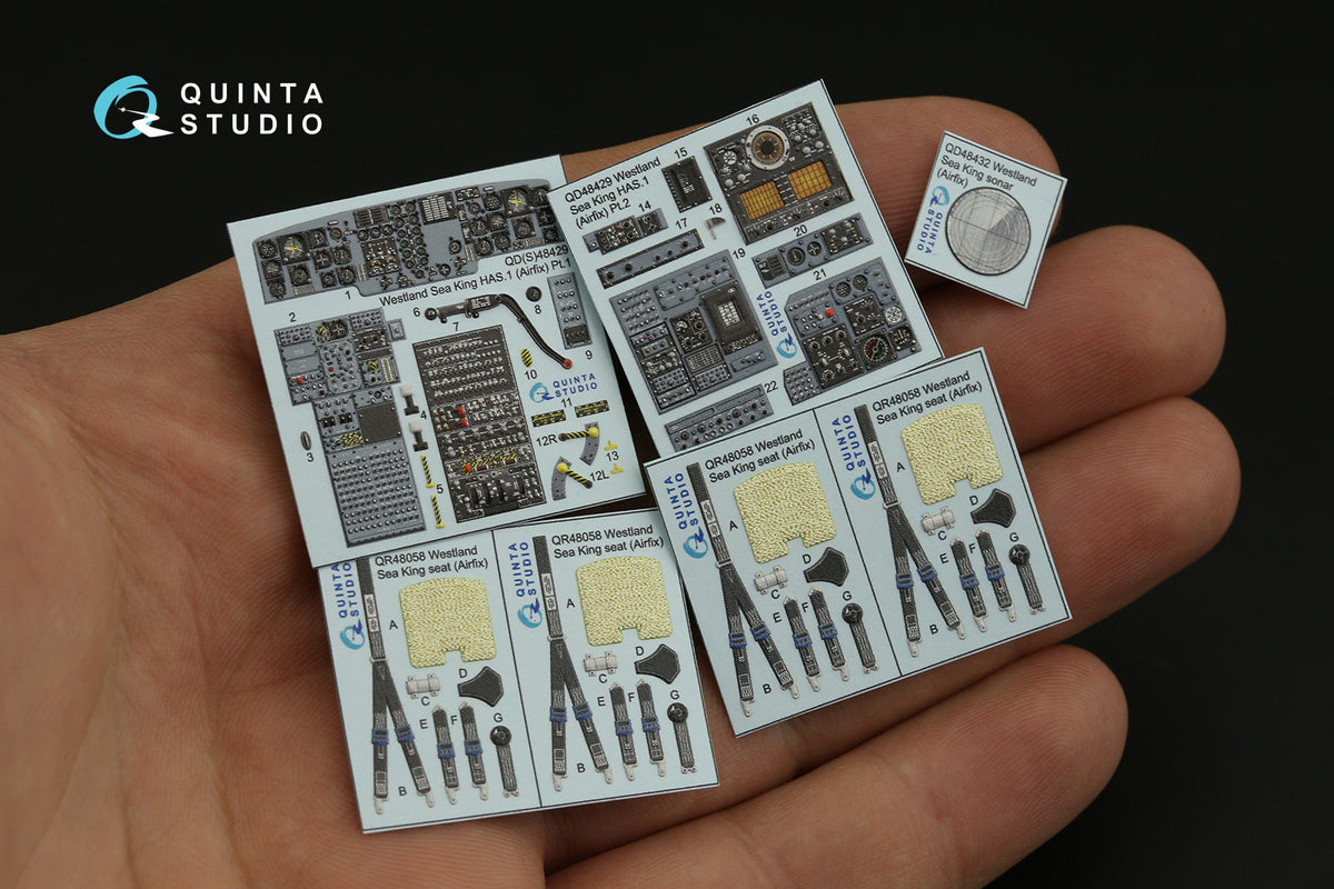 Westland Sea King HAS.1 3D-Printed coloured Interior on decal paper (designed to be used with Airfix kits)