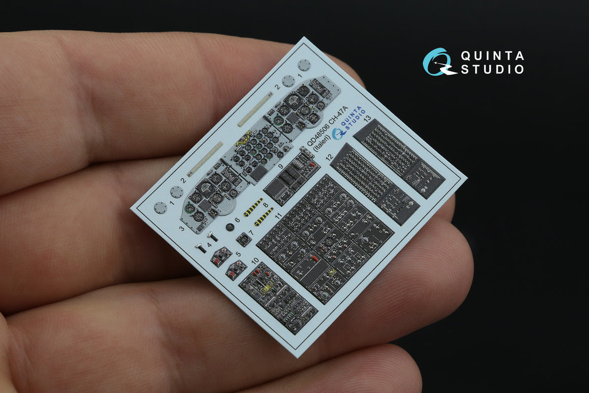 Boeing CH-47A Chinook 3D-Printed coloured Interior on decal paper (designed to be used with Italeri kits)