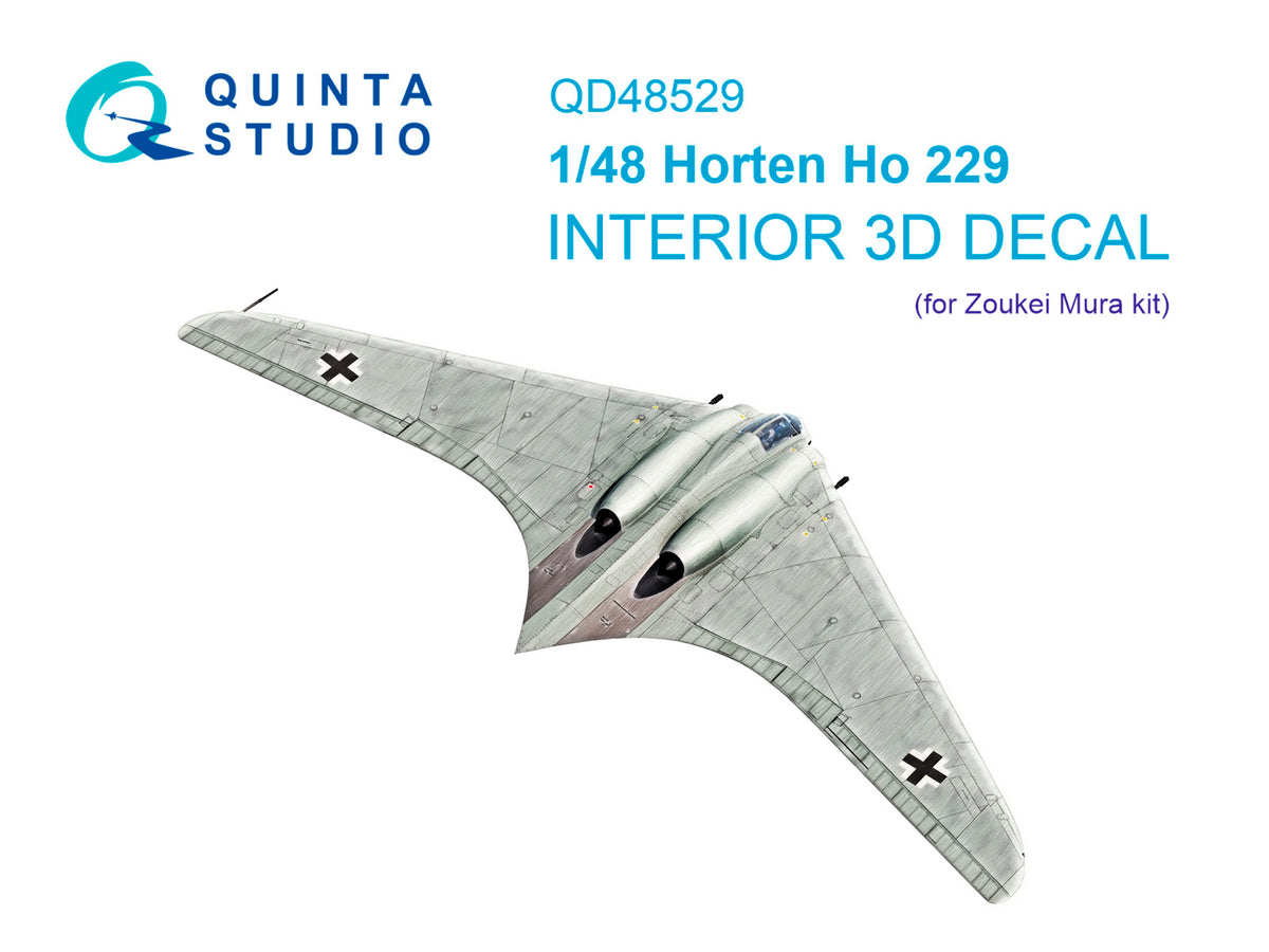 Horten Ho-229A 3D-Printed coloured Interior on decal paper (designed to be used with Zoukei Mura SWS)